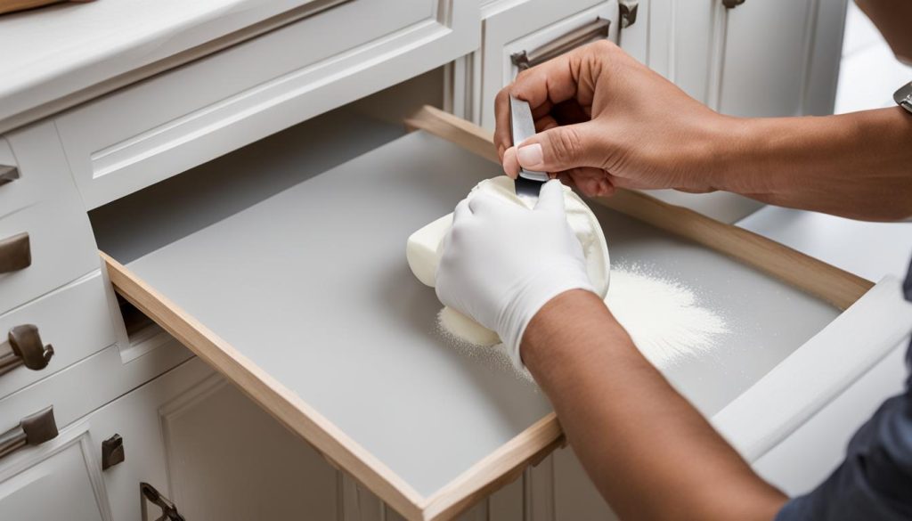 DIY kitchen cabinet painting