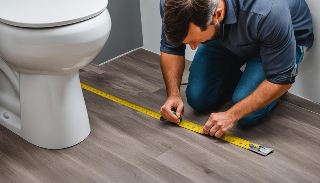 installing vinyl flooring around toilet